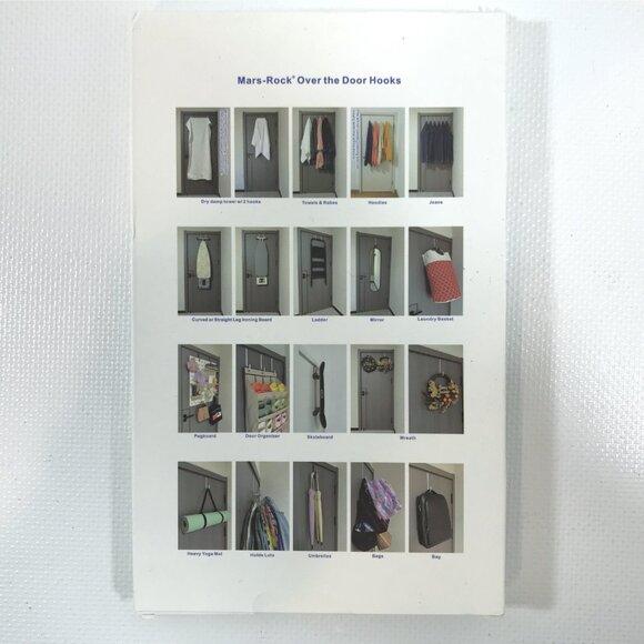 Over The Door Hooks White 4 Pack - Picture 5 of 6